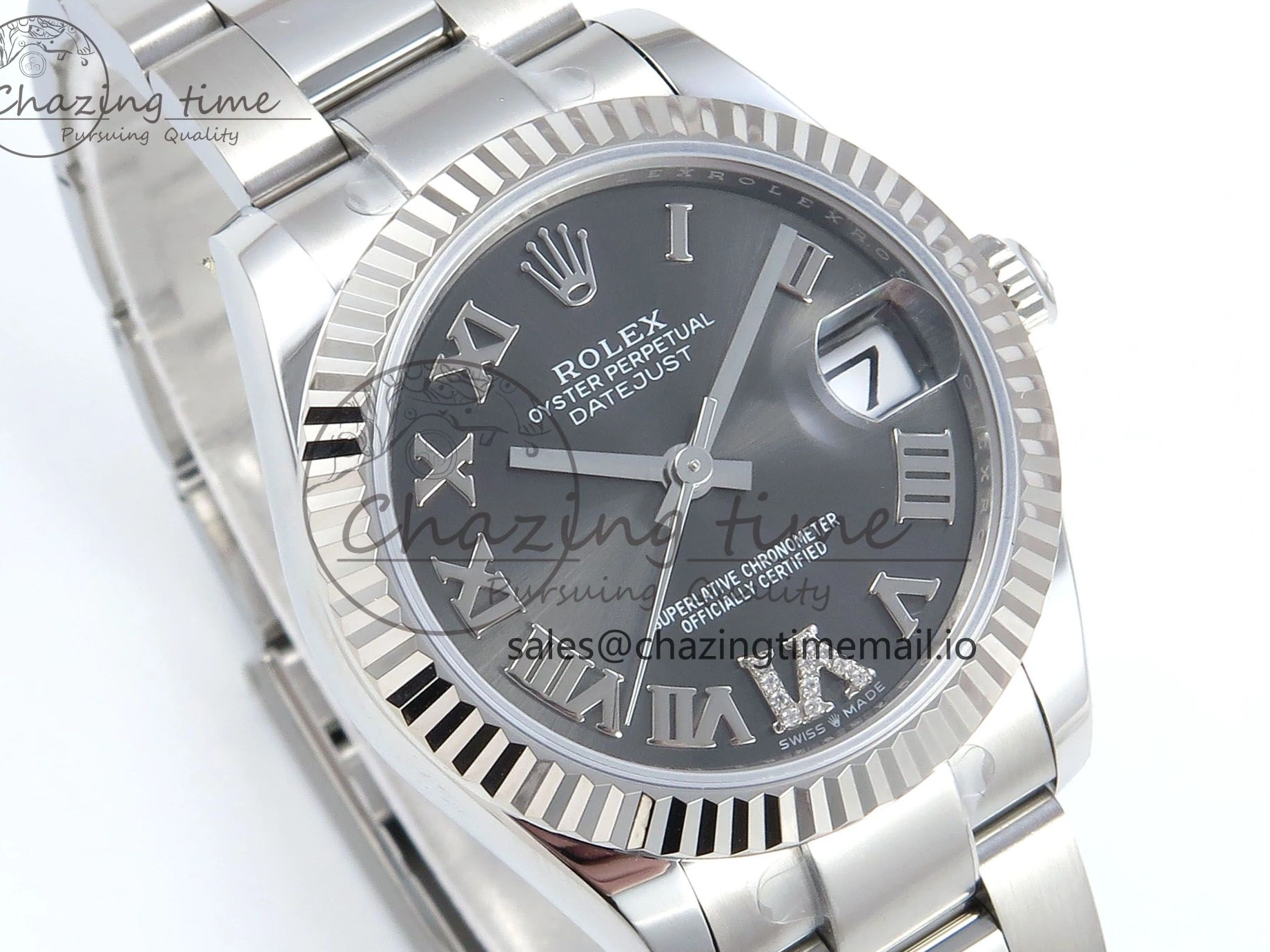 Edition Gray ARF Diamonds Roman Best 904L 2688 31 on 1:1 Oyster 278274 DateJust Bracelet ETA Steel Dial SS 1218